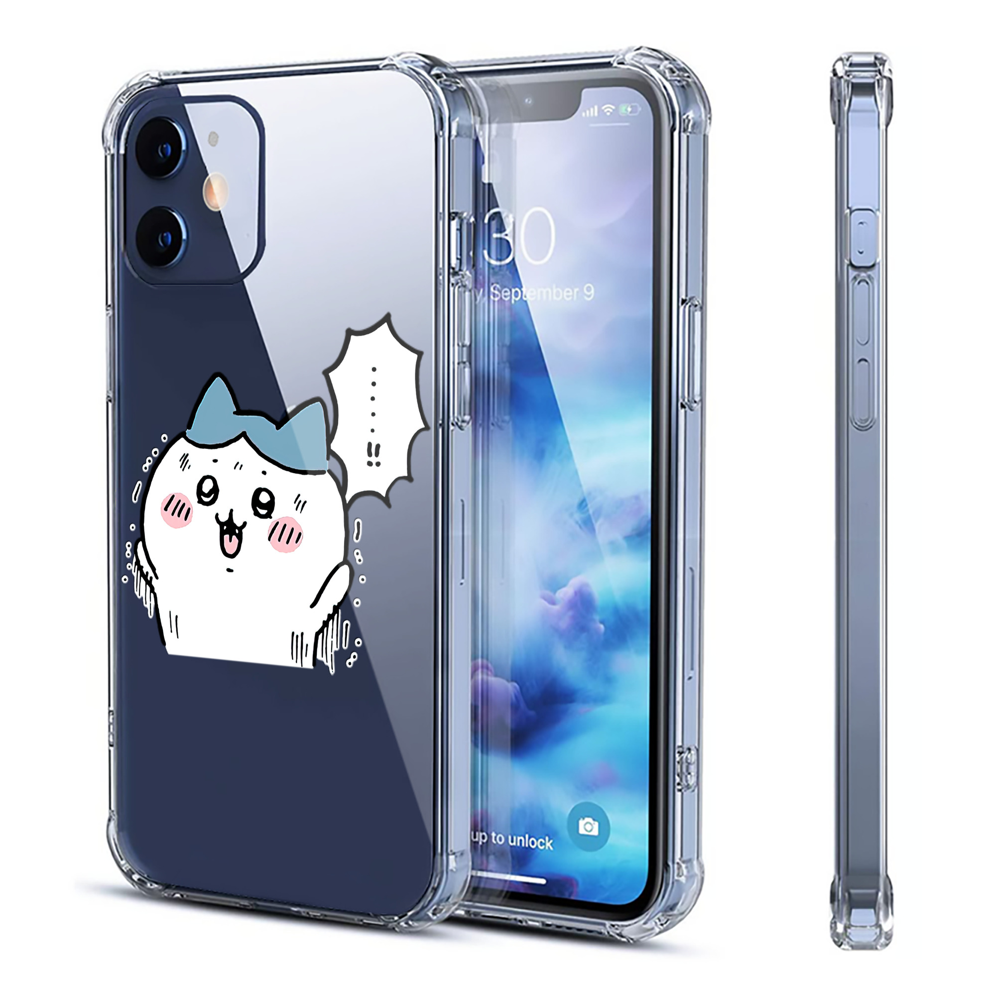 （画像用） ちいかわ ハチワレ Chii-kawa hachiware 【iPhone 12シリーズ対応】透明スマホケース（クリアソフトケース）